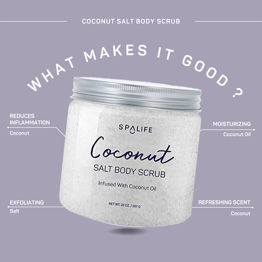 Coconut Salt Body Scrub Infused with - Coconut Oil