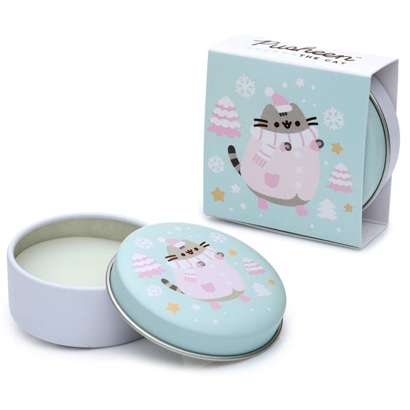 Pusheen Cat Christmas Lip Balm in a Tin