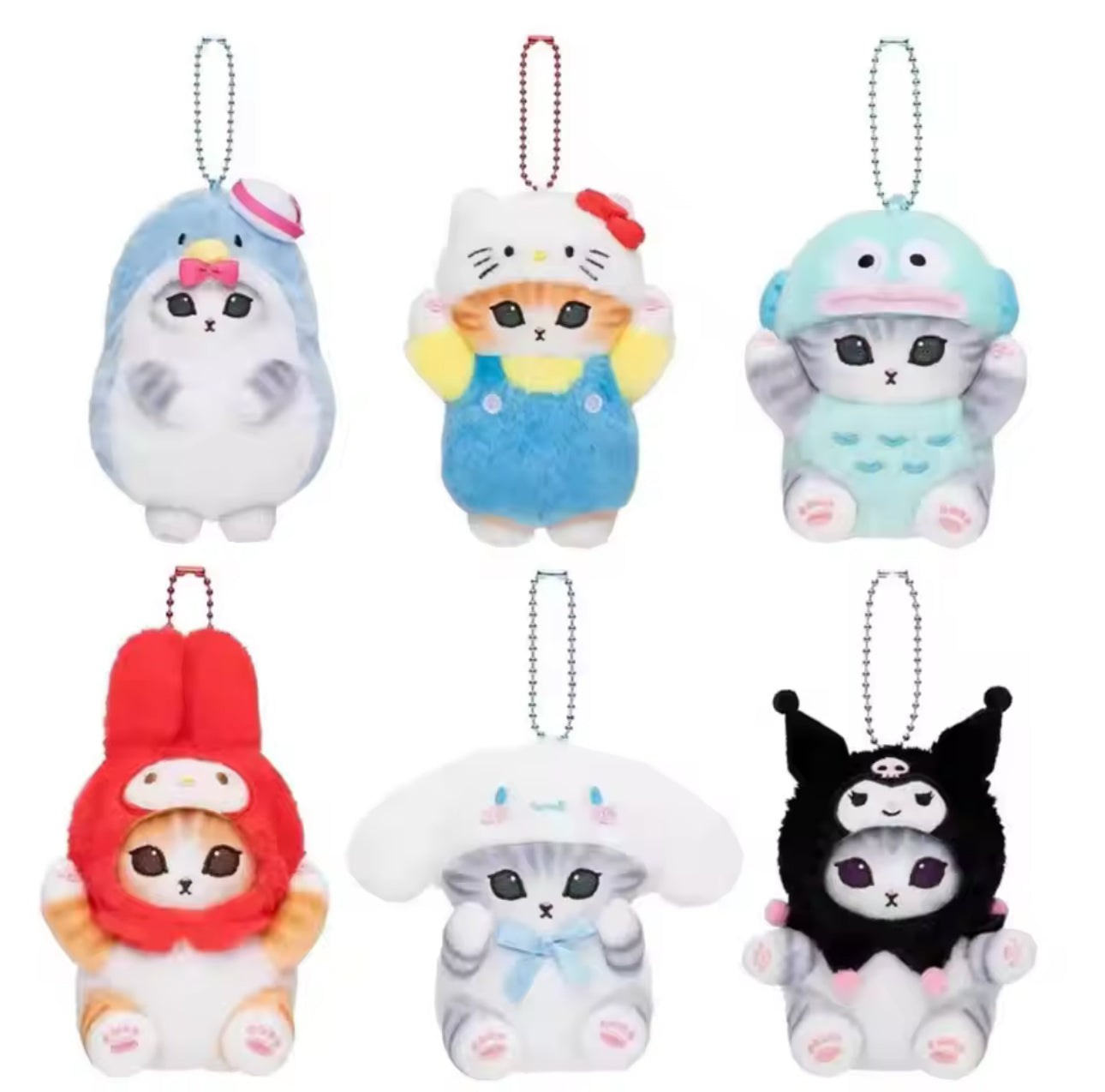 Mofusand Hello Kitty And Friends Costume Plushie Keychain