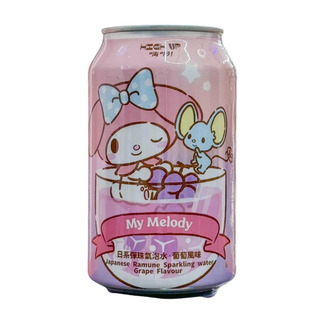 Sanrio Ramune Sparkling Water Grape Flavor 330ml