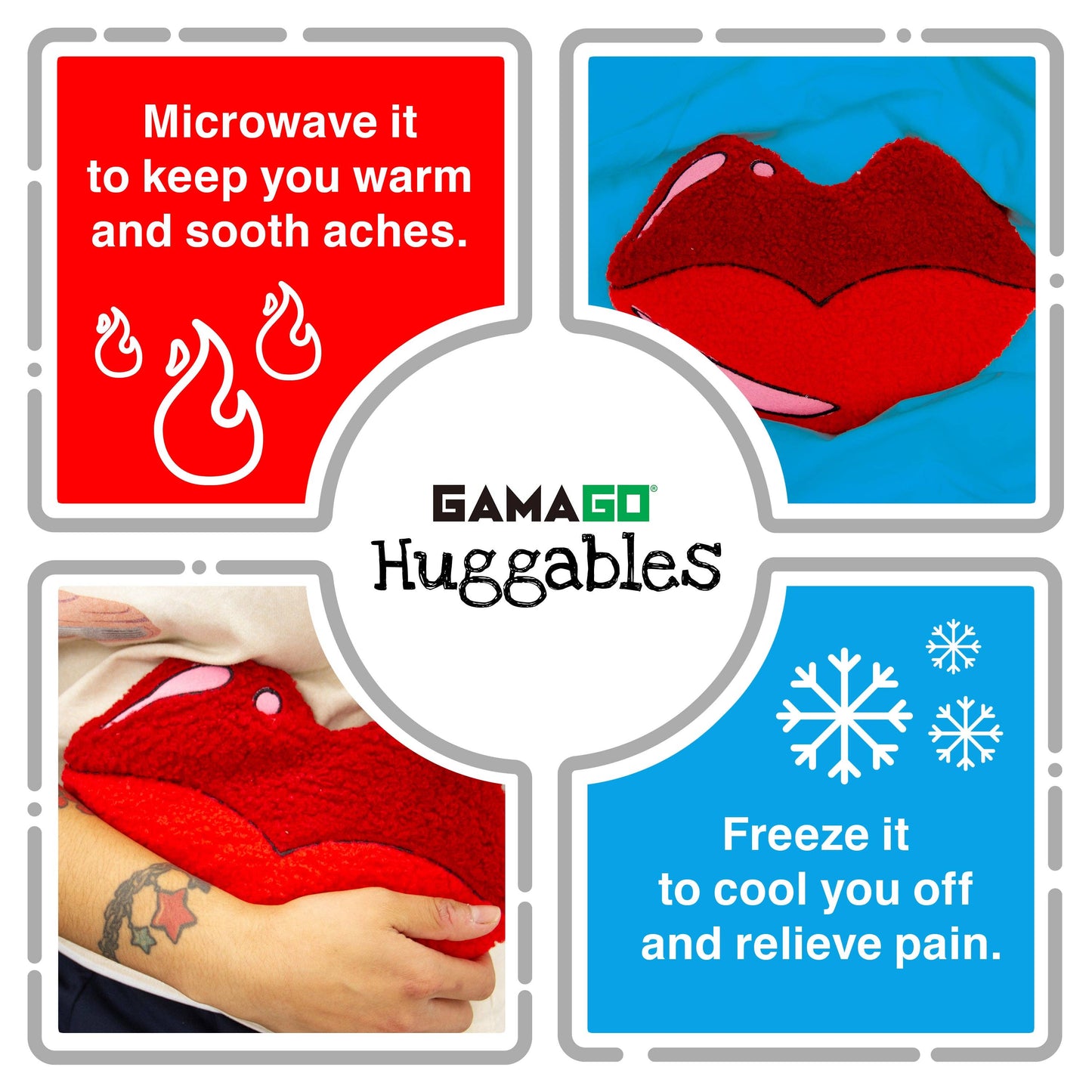 Huggable Kisses Heating Pad and Pillow