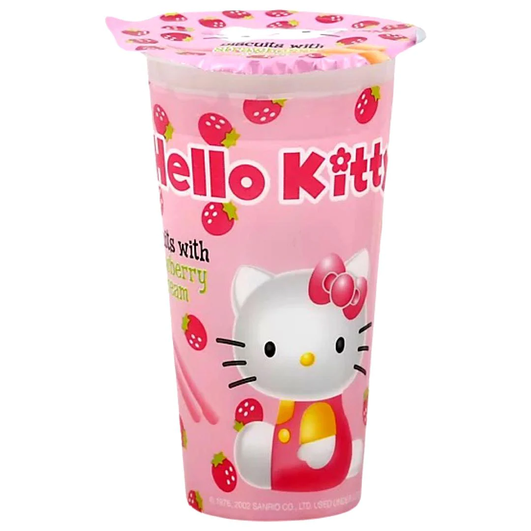 Hello Kitty Strawberry Dip Biscuits