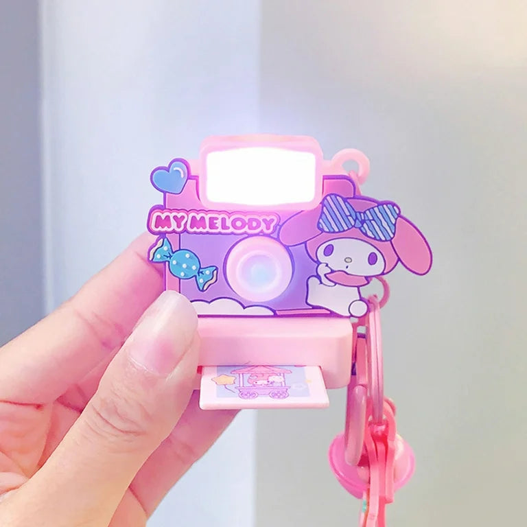 Kawaii Retro Light-Up Camera Keychain