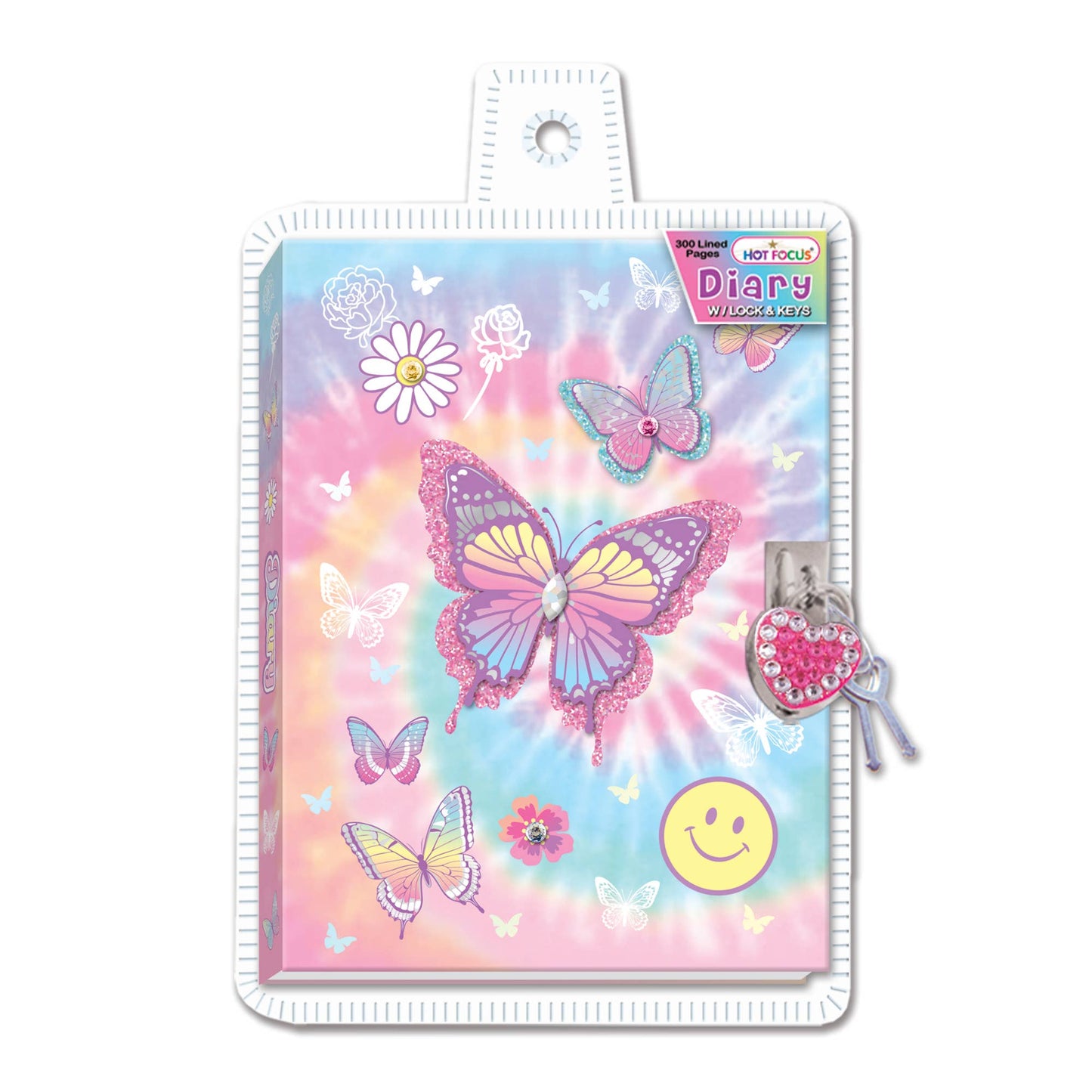 Y2K Kawaii Butterfly Diary with Lock & Keys