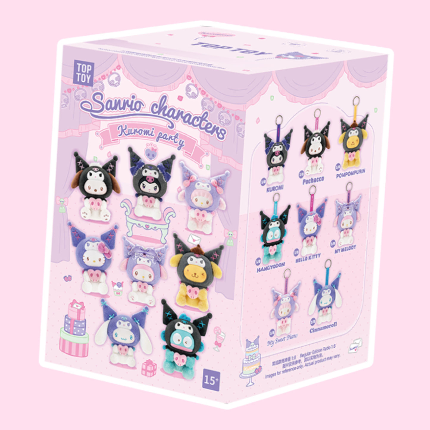 Top Toy Sanrio Characters Kuromi Party Keychain Series Plush Blind Box