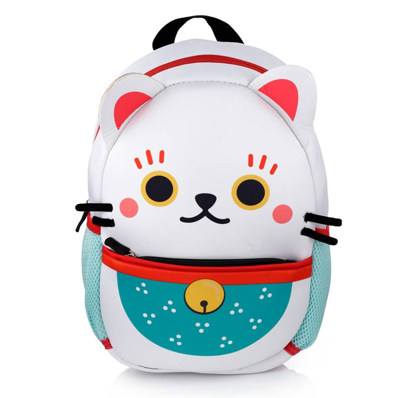 Maneki Neko Lucky Cat Neoprene Rucksack Backpack