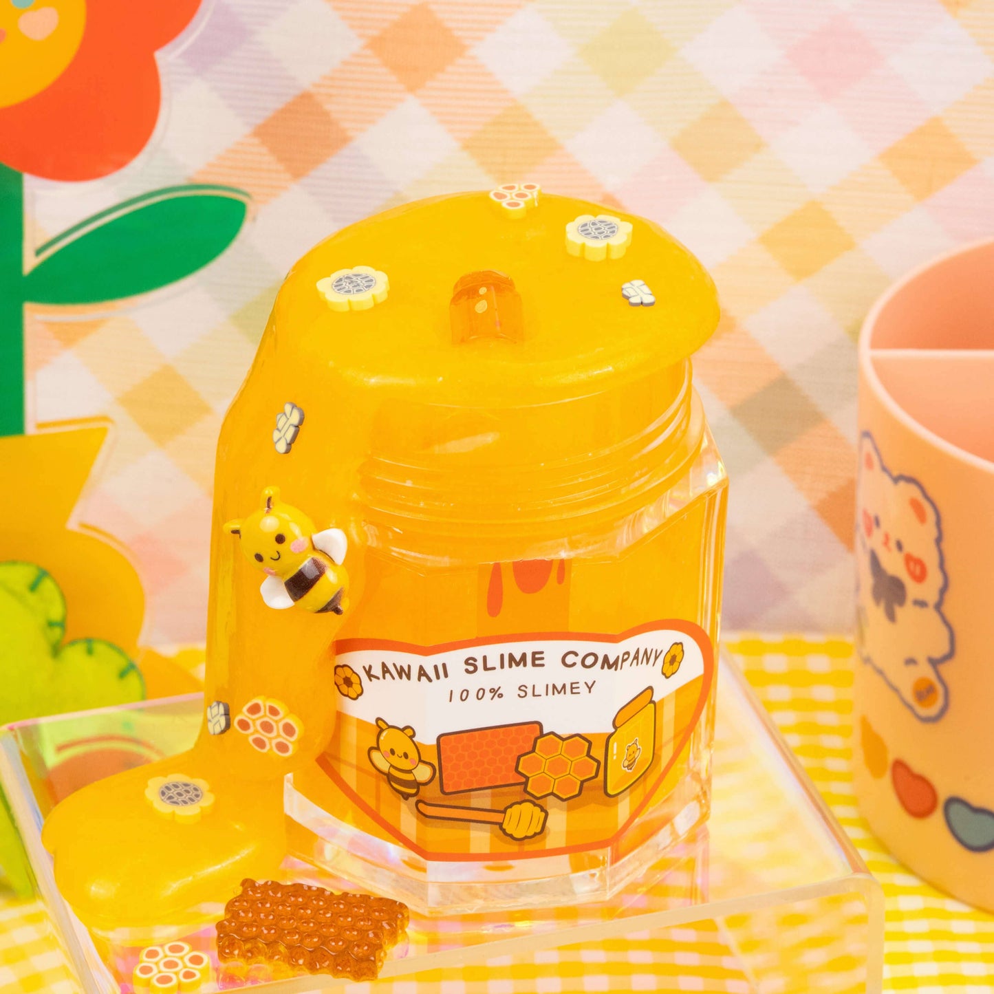 Homemade Local Kawaii Honey Slime Jar