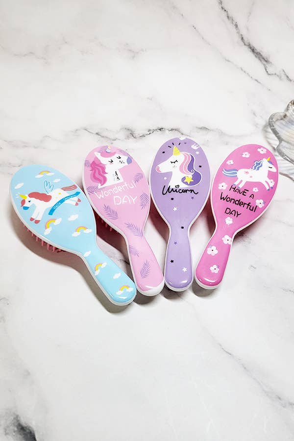 Unicorn Theme Hair Brush