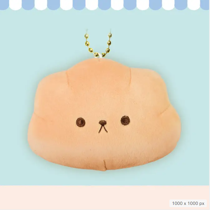 【Japanese plush】KUMA KUMA BAKERY MOCHI FLUFFY KEYCHAIN S