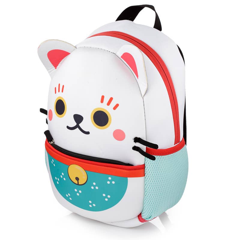 Maneki Neko Lucky Cat Neoprene Rucksack Backpack