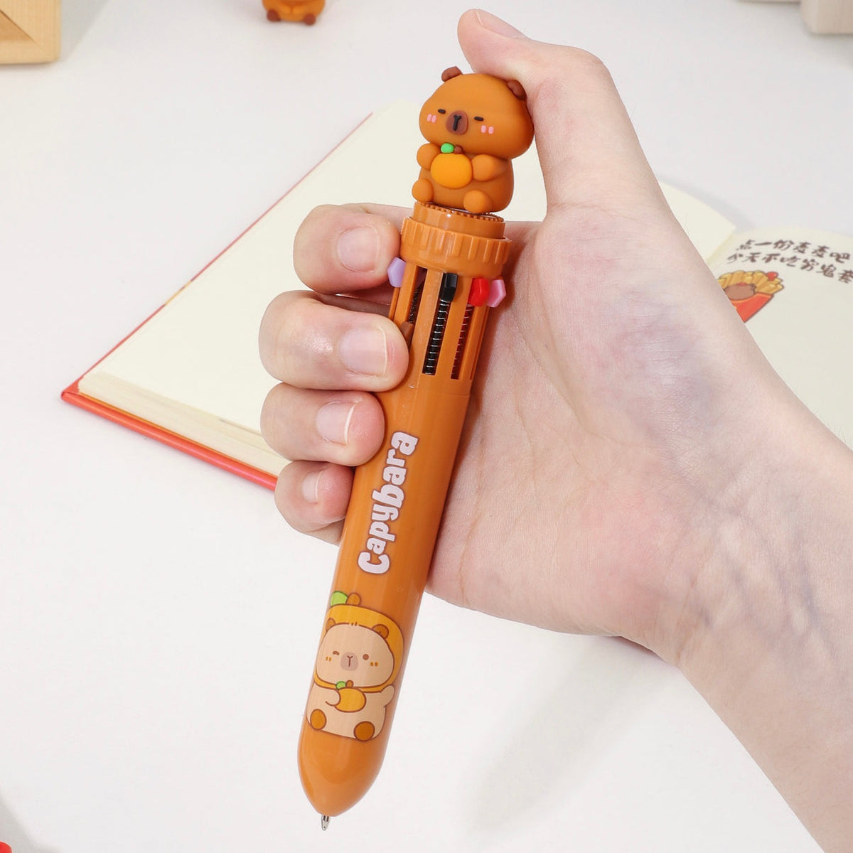 CAPYBARA 10-Color Retractable BALL Pen