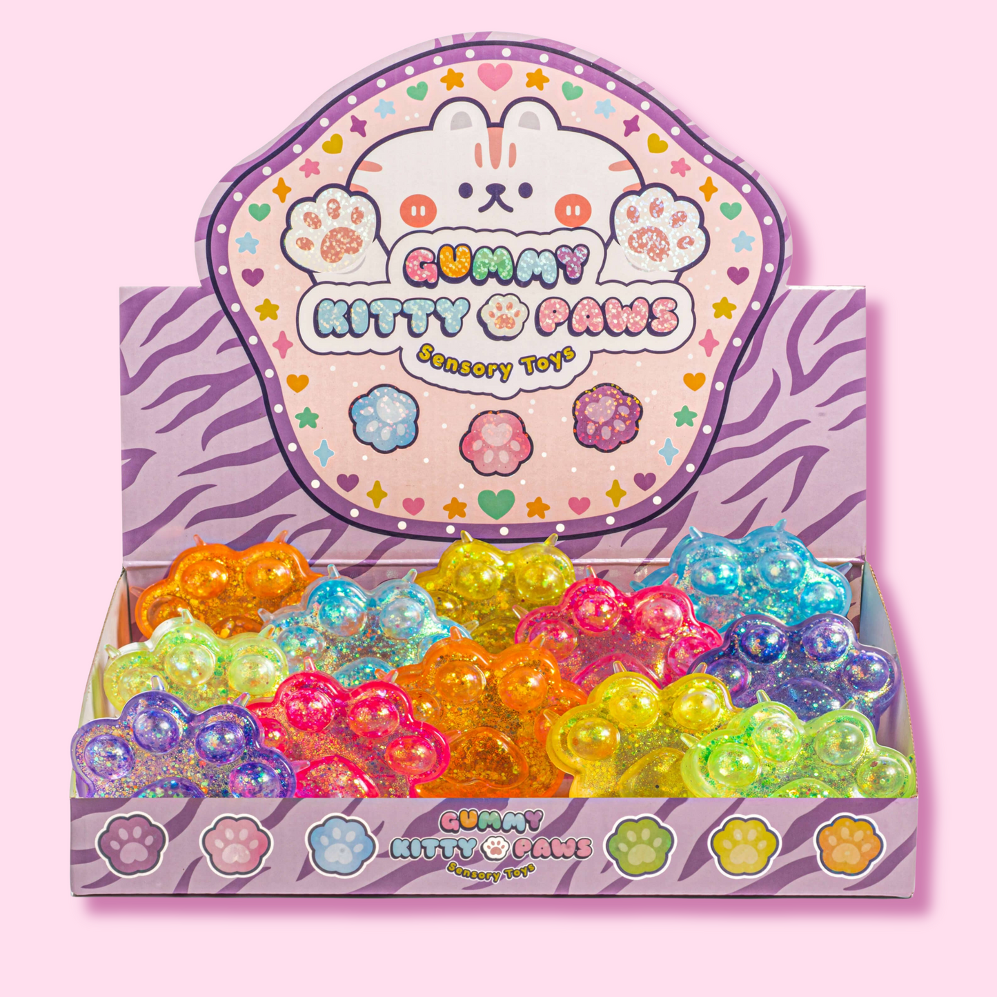 Kawaii Gummy Kitty Paws Squishy Sensory Toy
