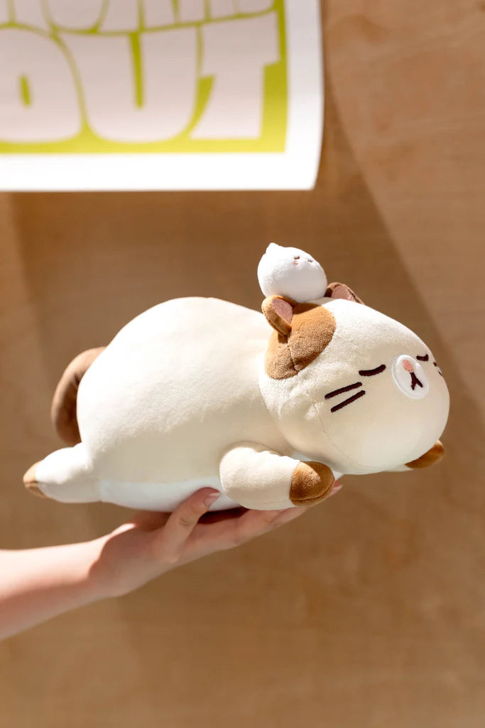 Smoko LAYING FAT SIAMESE CAT MOCHI PLUSH