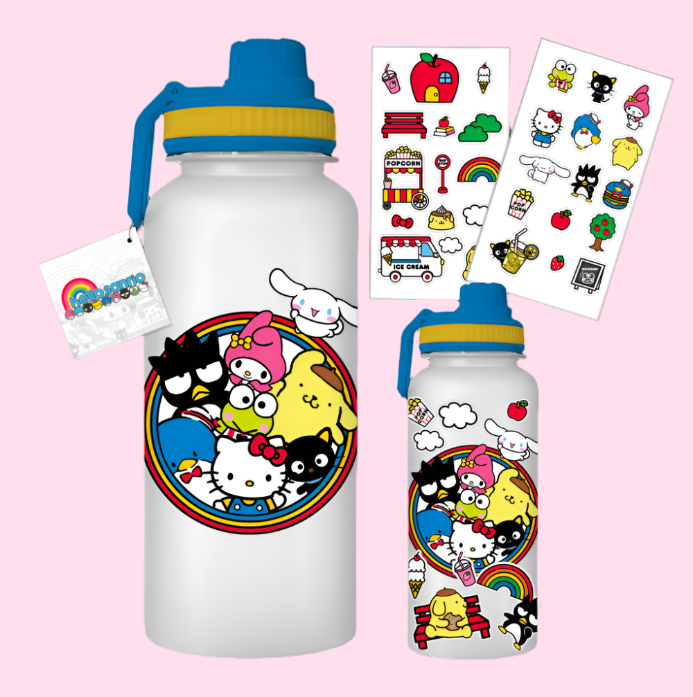 Hello Kitty and Friends 32oz Bottle w/ Sticker Set