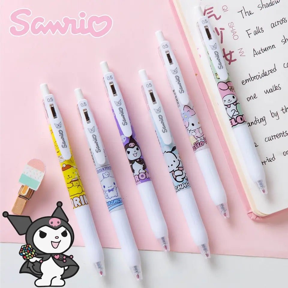 6 Piece Sanrio Pen Set - OVERRATED