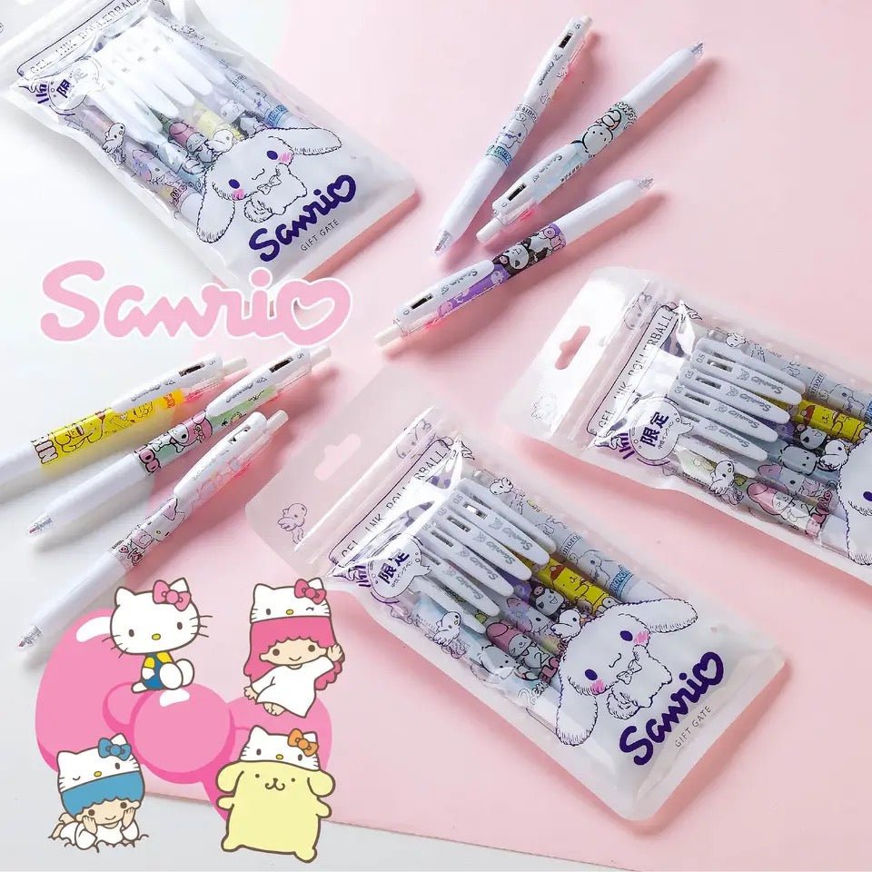 6 Piece Sanrio Pen Set - OVERRATED