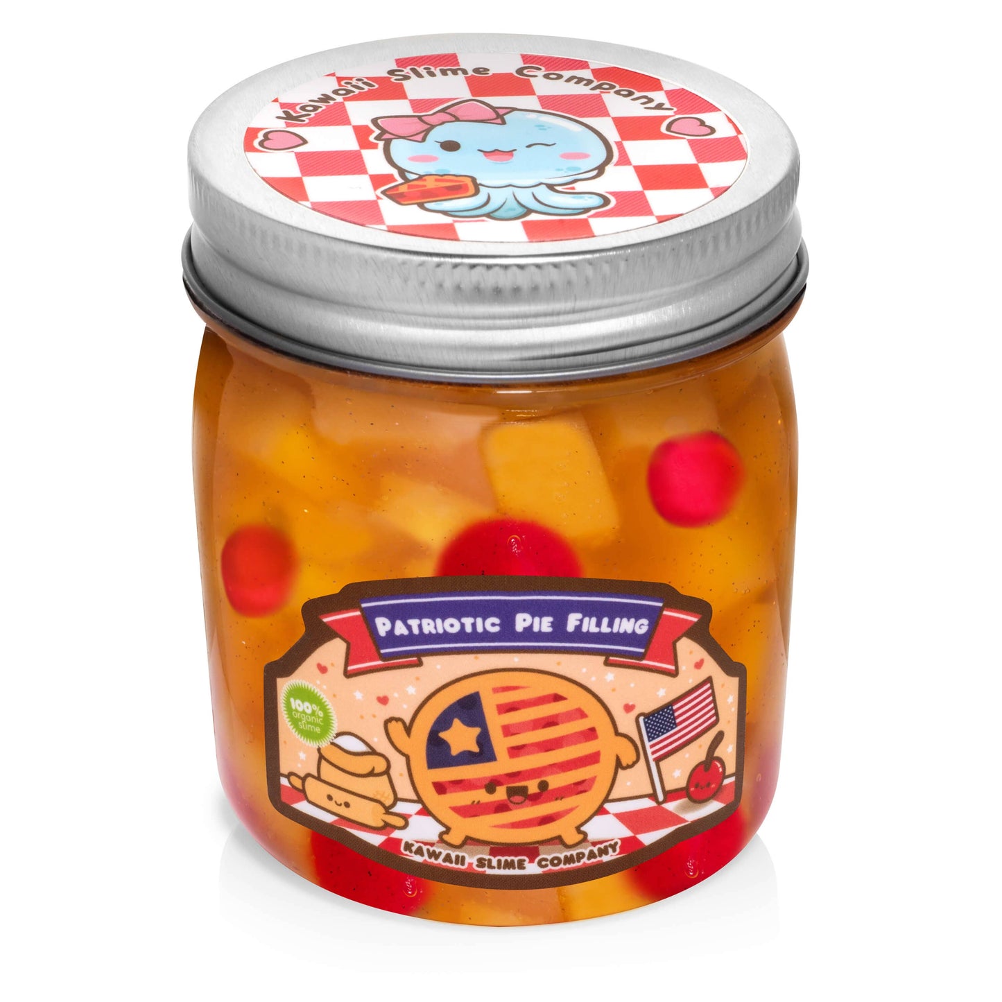 Grandma’s Kawaii Patriotic Pie Filling Jelly Cube Slime