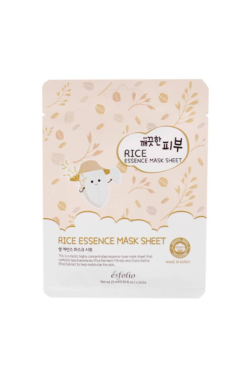 Esfolio ESMPPURIC Essence Mask Sheet Rice - 10pc