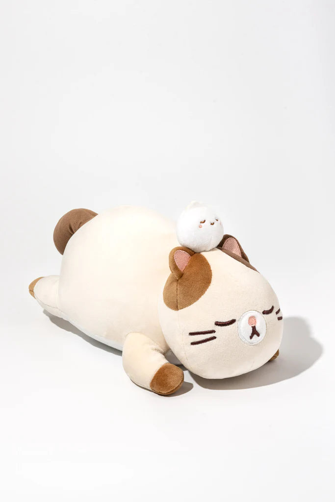 Smoko LAYING FAT SIAMESE CAT MOCHI PLUSH