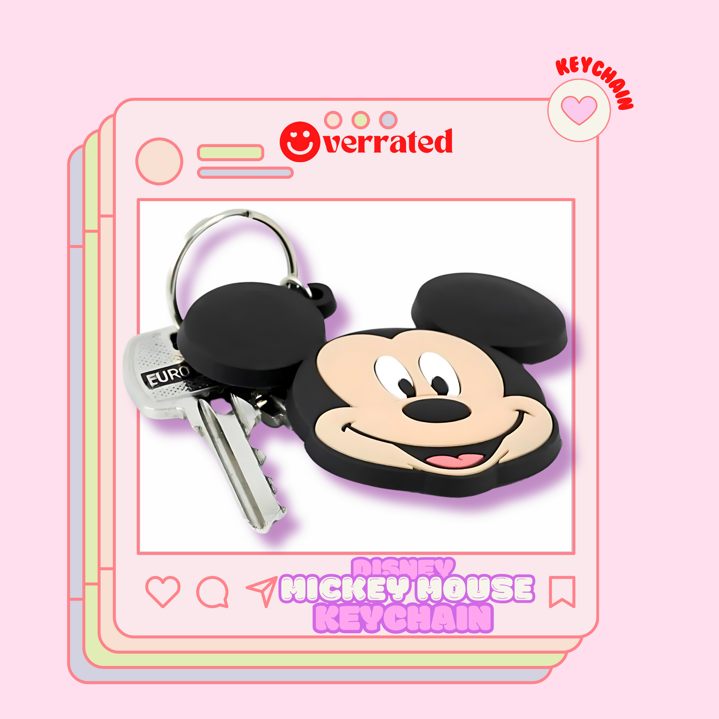 Mickey Mouse Head Keychain