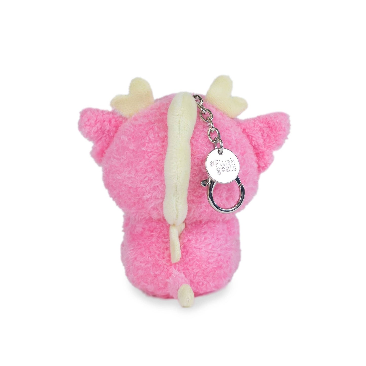 Mini Dorian Keychain Kawaii Pink Dragon Plush Clip Keychain