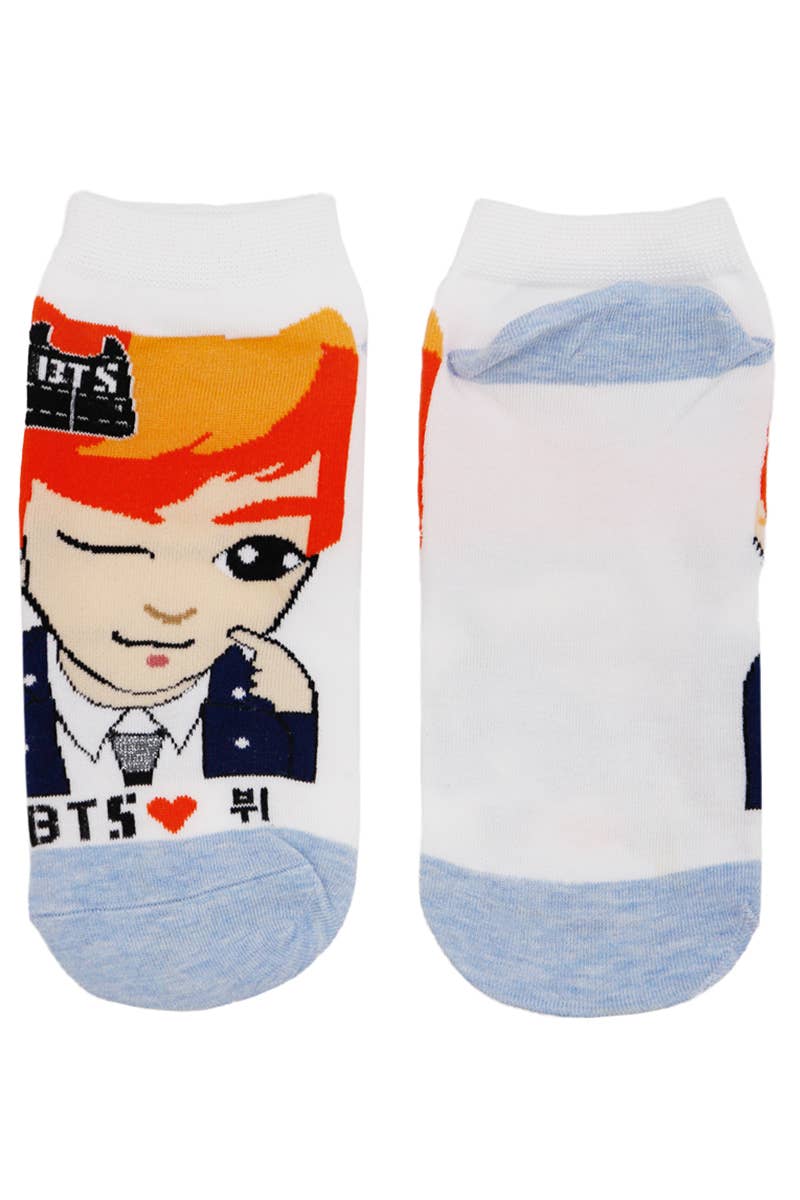 BTS K-Pop Star Cartoon Print Low-Cut Ankle Socks