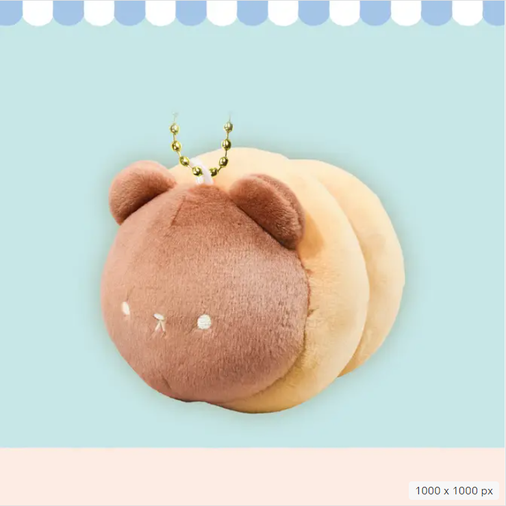 【Japanese plush】KUMA KUMA BAKERY MOCHI FLUFFY KEYCHAIN S