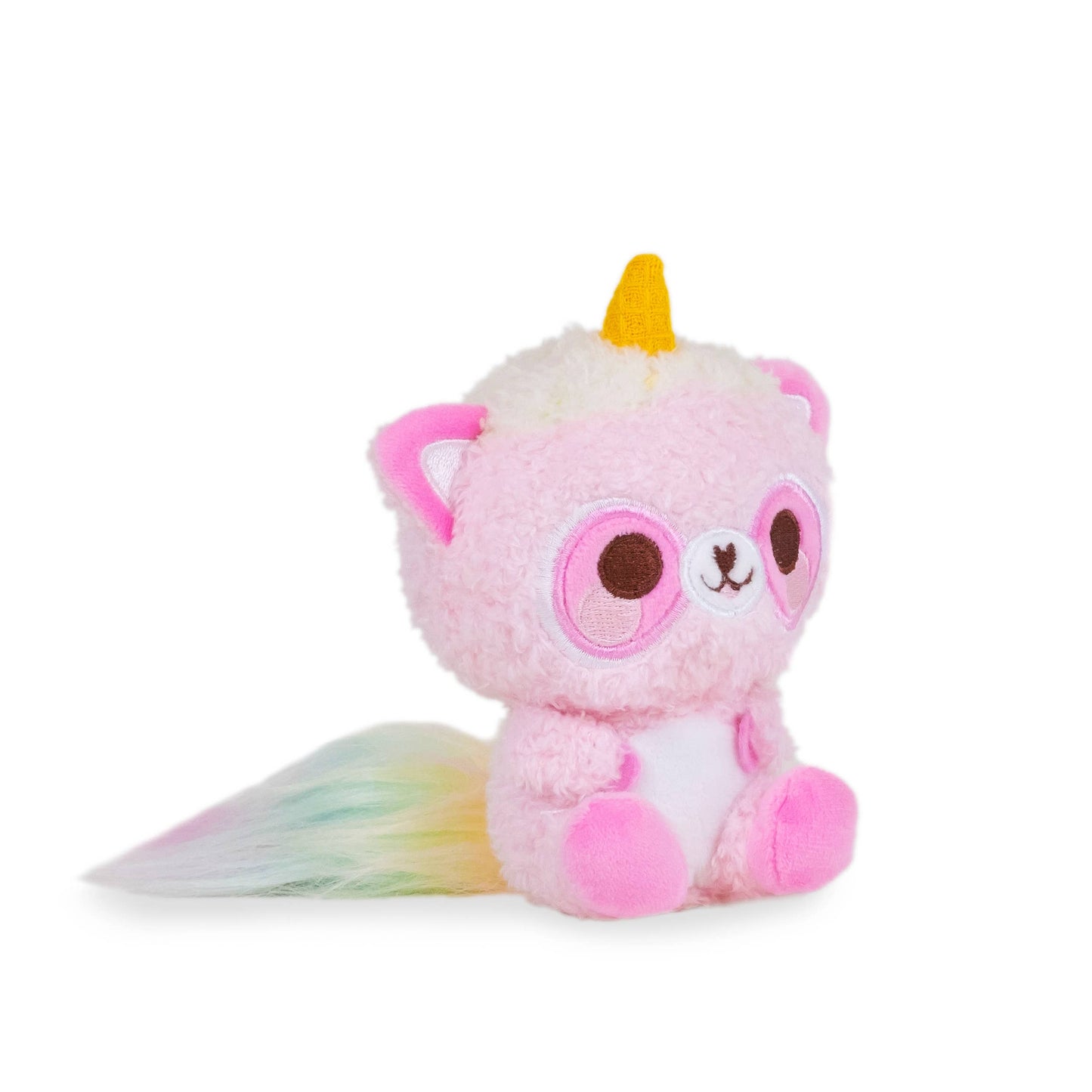 IN STORE Mini Roxy Keychain (Cute Kawaii Pink Racoon Soft Plush Clip)