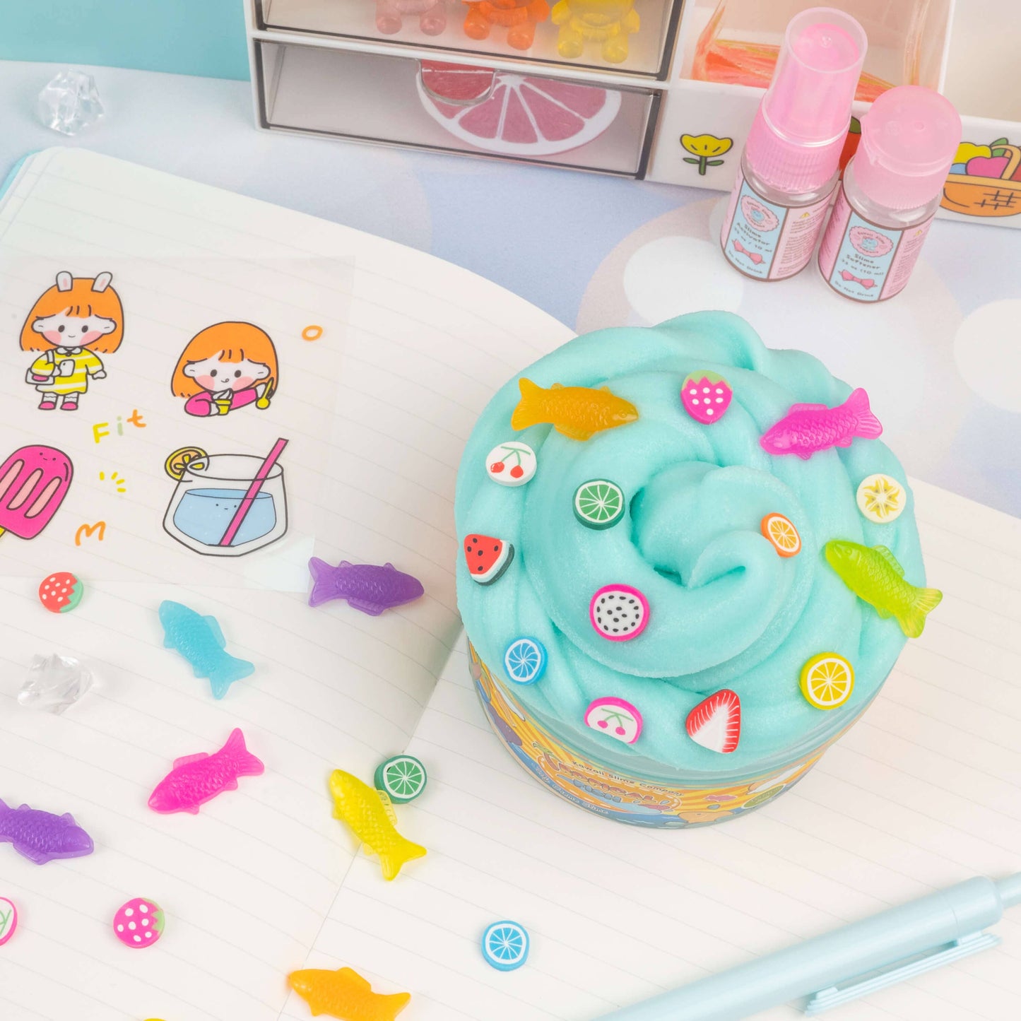 Kawaii Slime Co. Tropical Fish Jelly Creme Slime