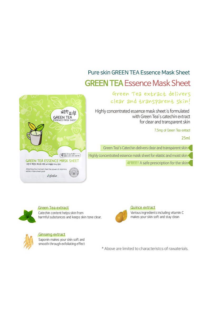 Esfolio Essence Mask Sheet Green Tea