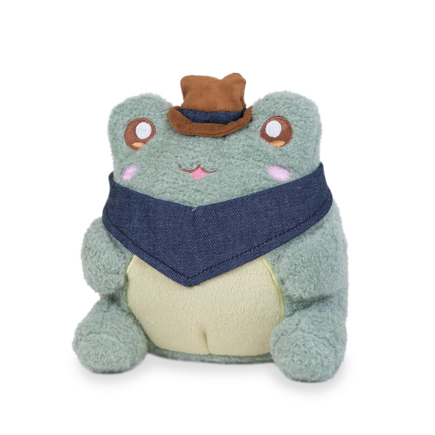 Cute Kawaii Lil Cowboy Wawa Frog Cartoon Soft Plush