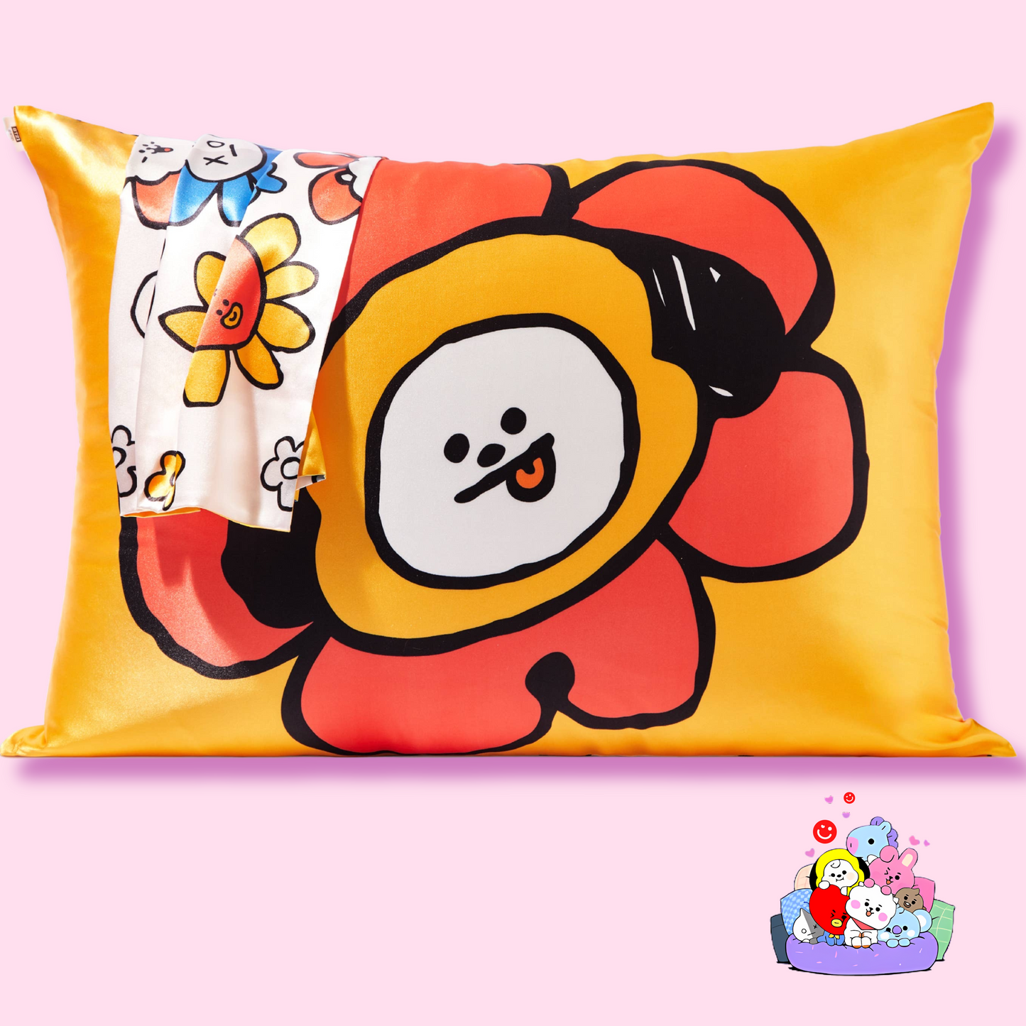 /kit-sch/ BT21 x Kitsch Satin Pillowcase Standard - Chimmy