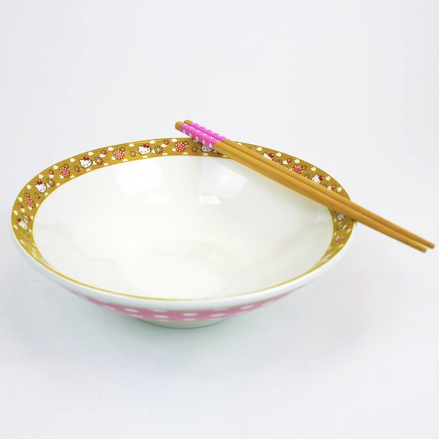 Hello Kitty 30oz Ceramic Ramen Bowl with Chopsticks