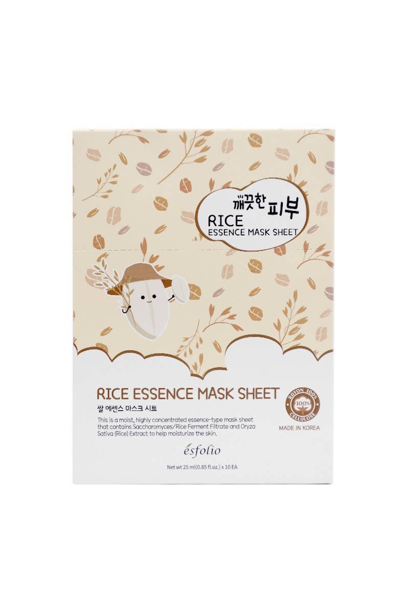 Esfolio ESMPPURIC Essence Mask Sheet Rice - 10pc