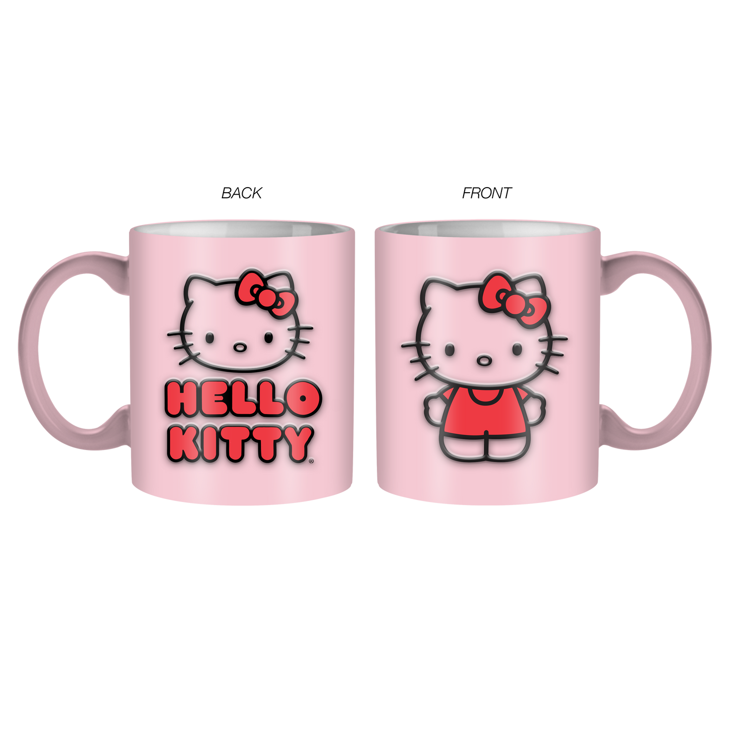 Hello Kitty Double Pose and Logo Wax Resist 20oz Ceramic Mug