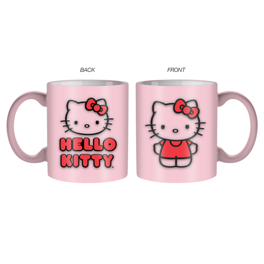 Hello Kitty Double Pose and Logo Wax Resist 20oz Ceramic Mug