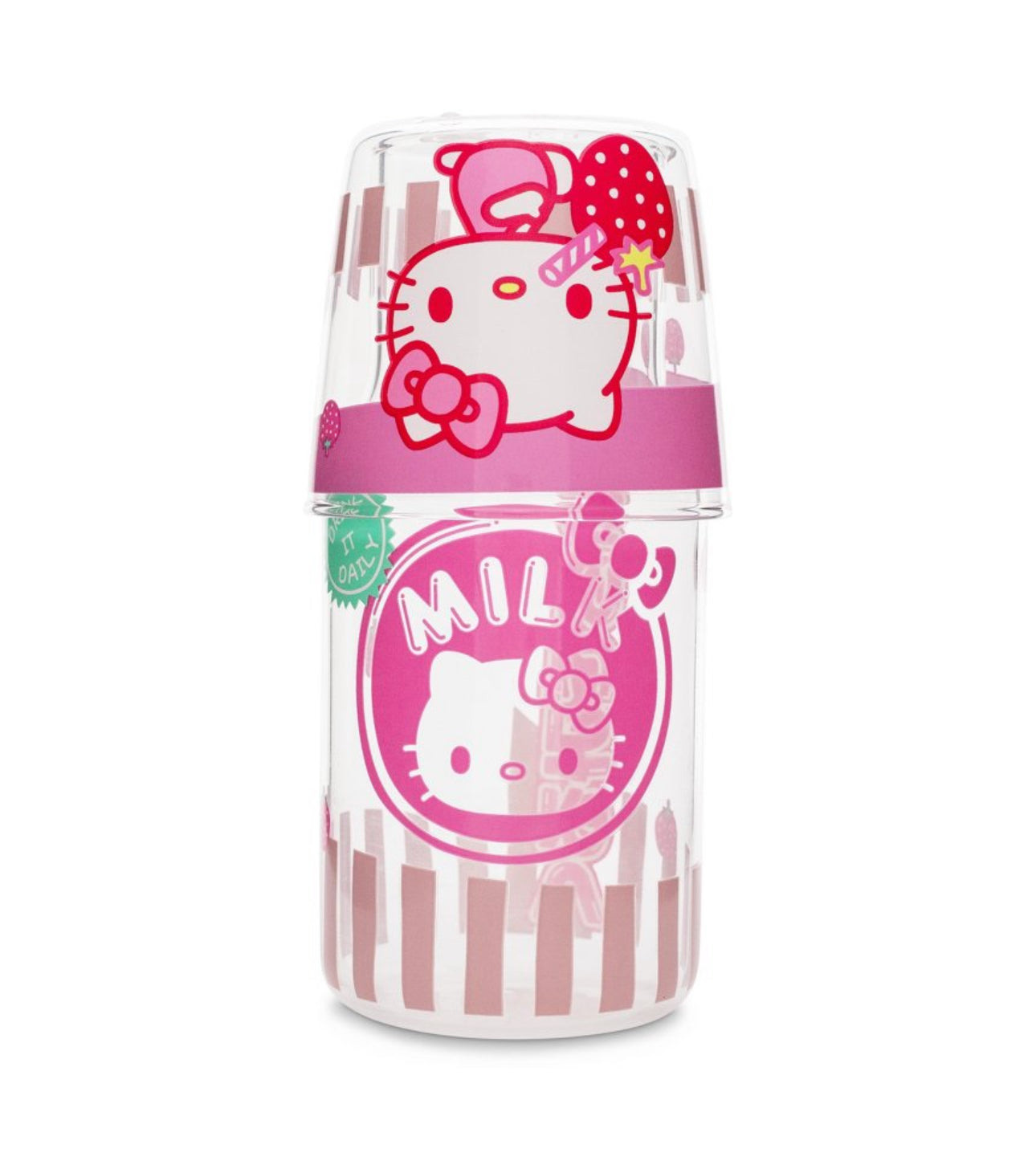 Hello Kitty Tokyo 18oz. Kawaii Glass Water Pitcher with Cup