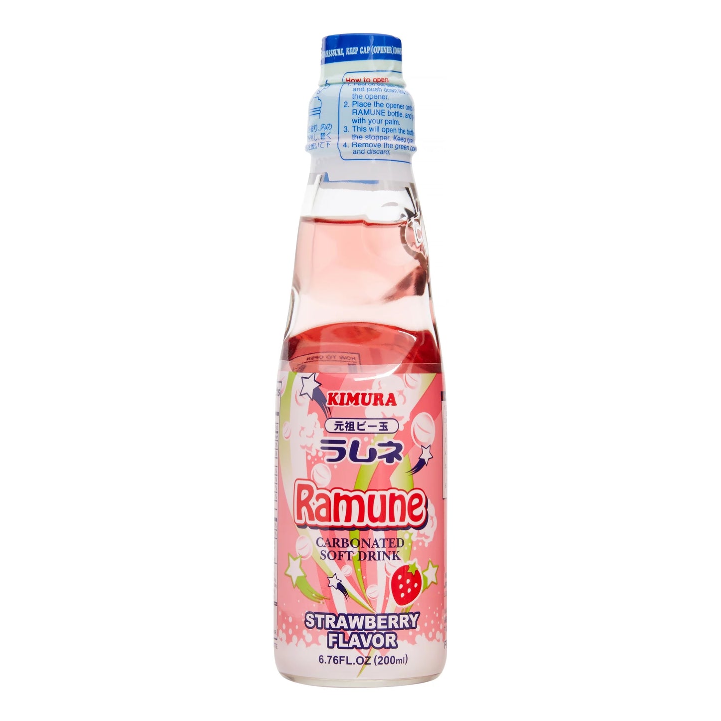 Kimura Ramune Strawberry, 6.76 Fl Oz