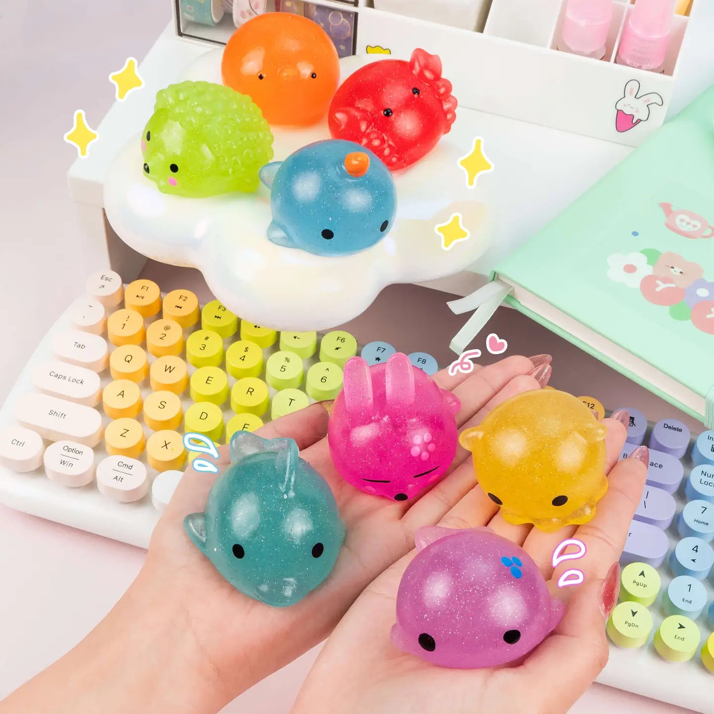 Jumbo Kawaii Glitter Mochi Sensory Toy