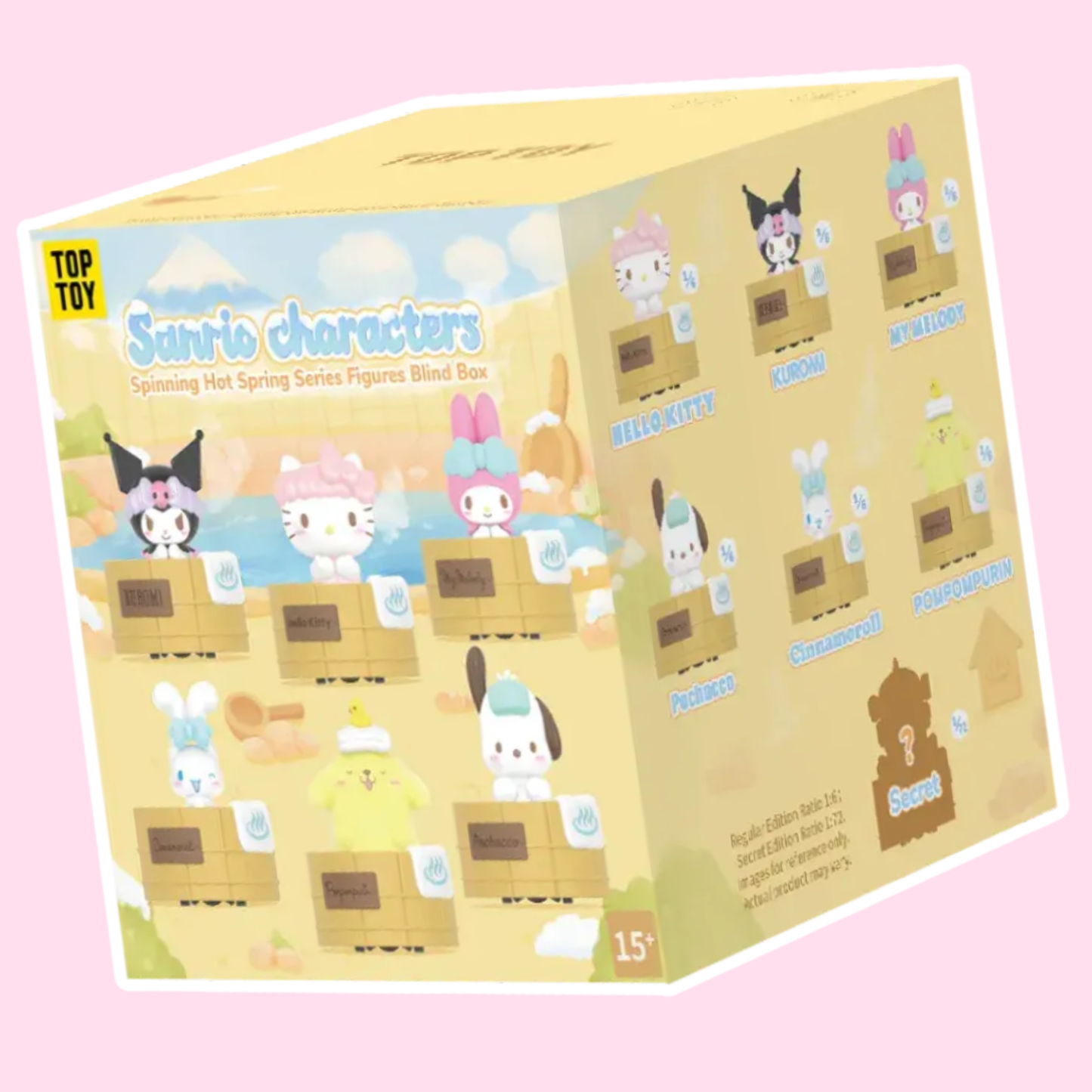 Top Toy Sanrio characters Spinning Hot Spring Series Figures Blind Box