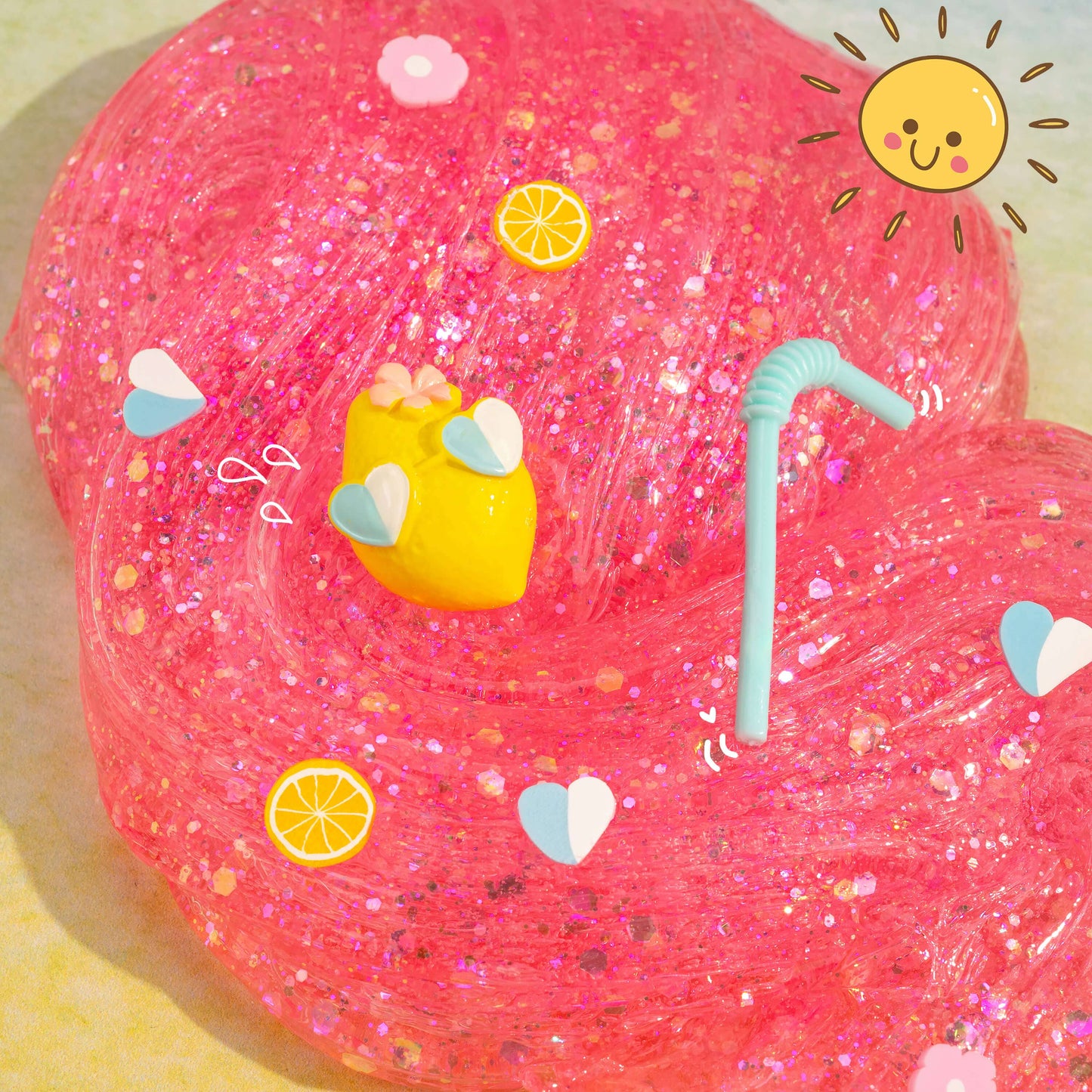 Kawaii Slime Co. Pink Lemonade Clear Slime