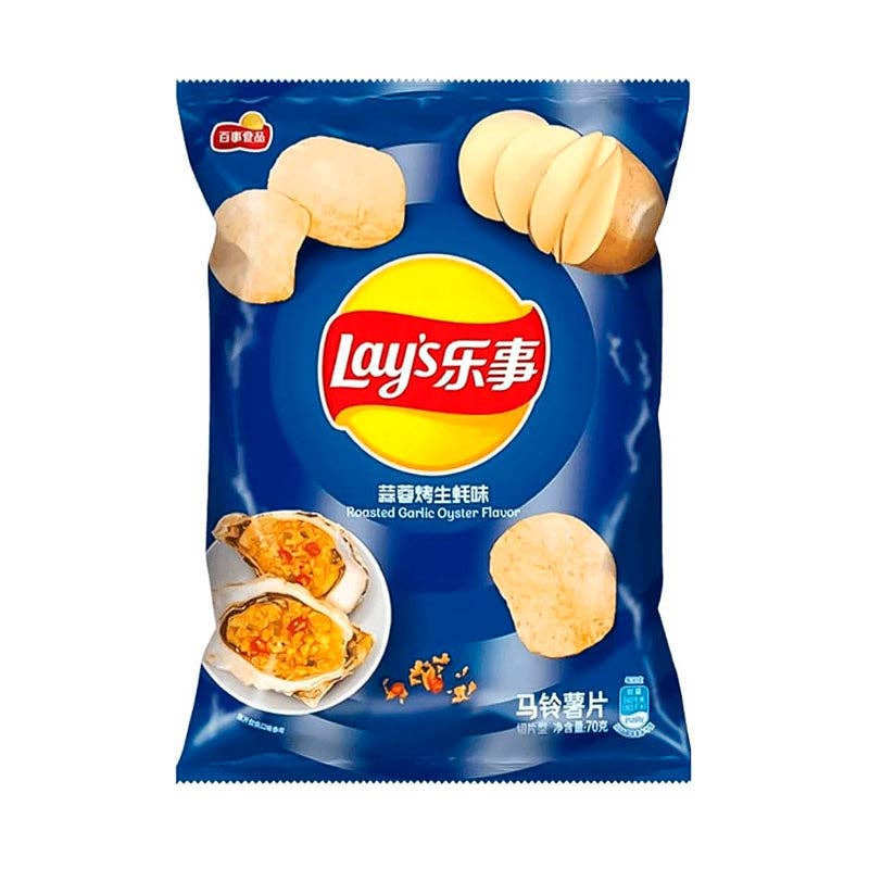 Lays Chips Roasted Garlic Oyster Flavor Chips