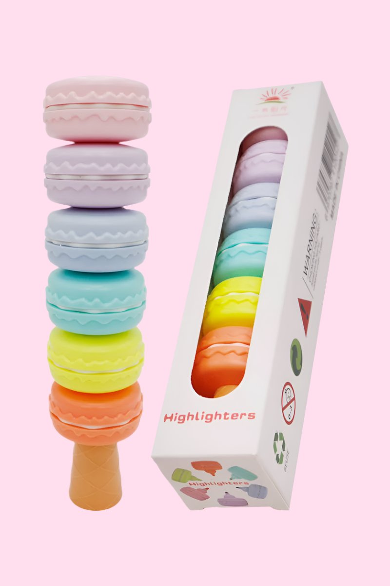 Macaron Stackable 6-Color Highlighter Marker