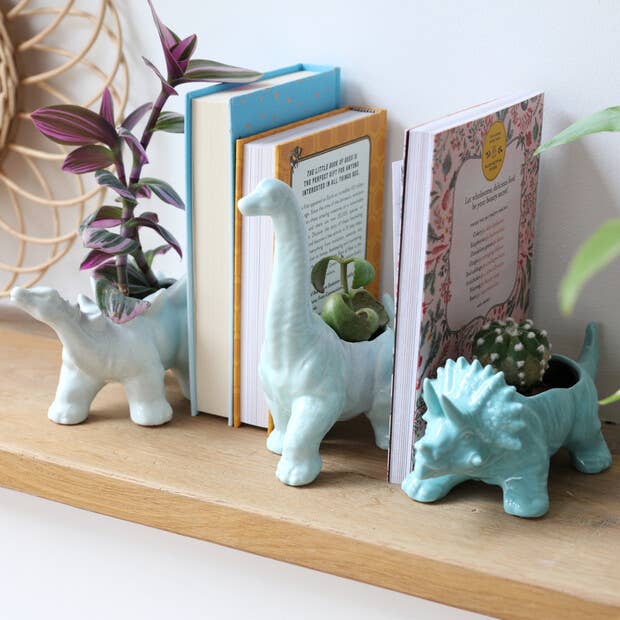 Green Diplodocus Dinosaur Planter