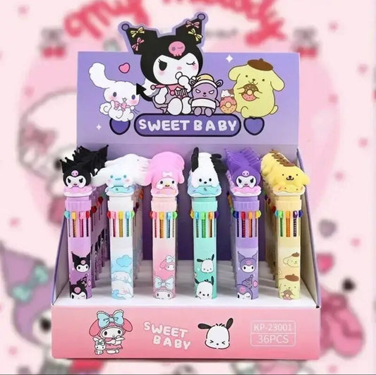 Sanrio Gel Pens 10 Colors Ballpoint Pen 0.5/0.7mm