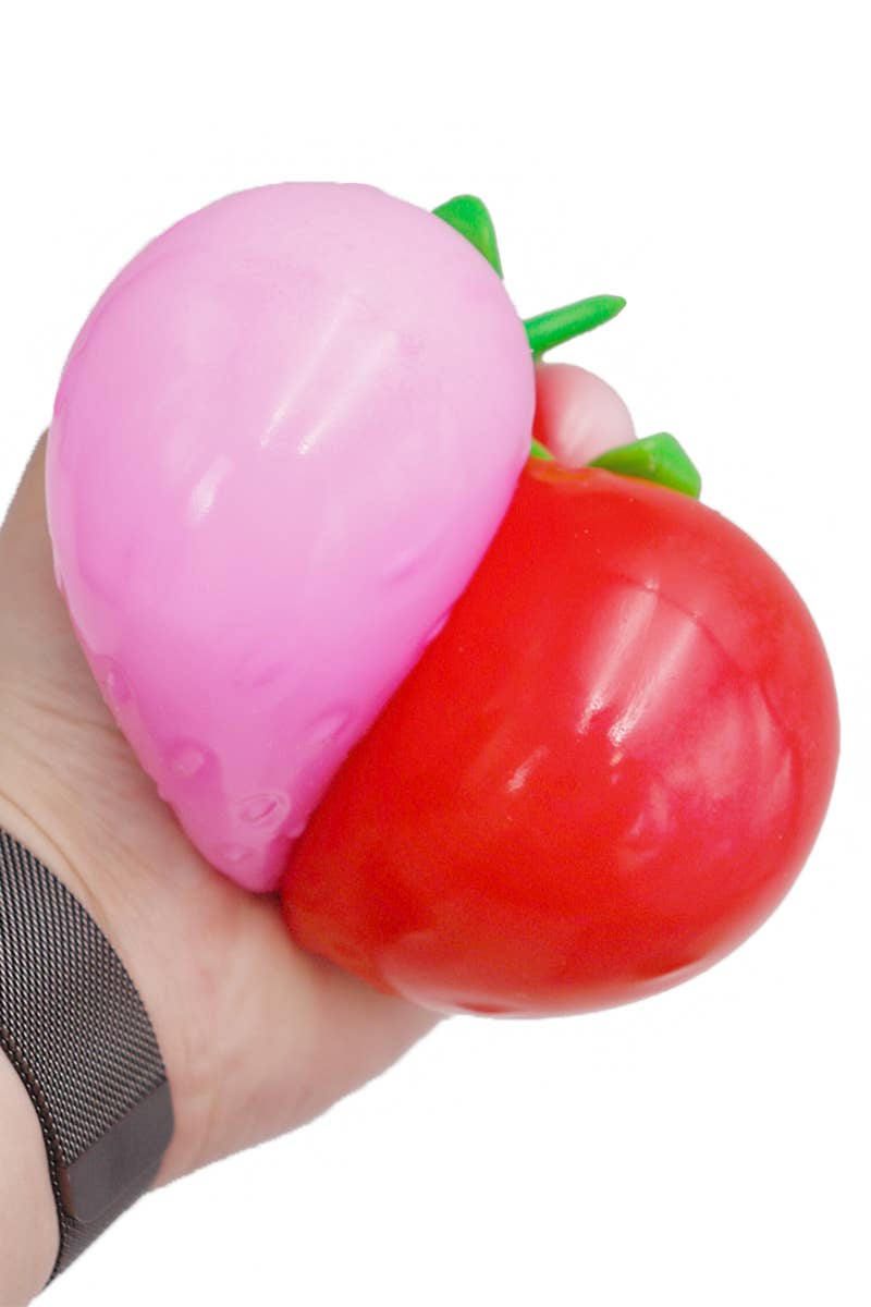 Kawaii Vegetable Market Strawberry Scented Fluffy Slime Filled Stretchy Pull Squishy Toy