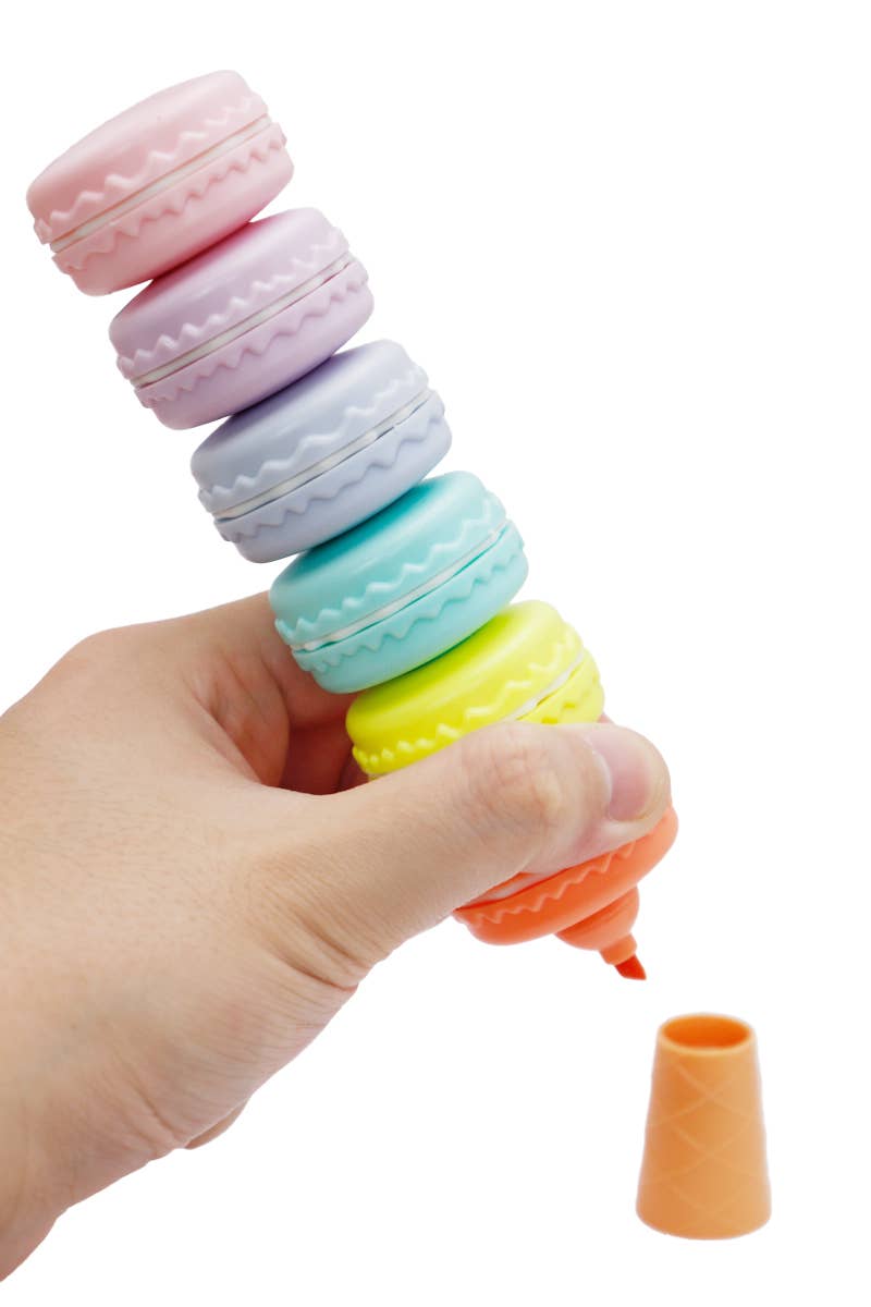 Macaron Stackable 6-Color Highlighter Marker