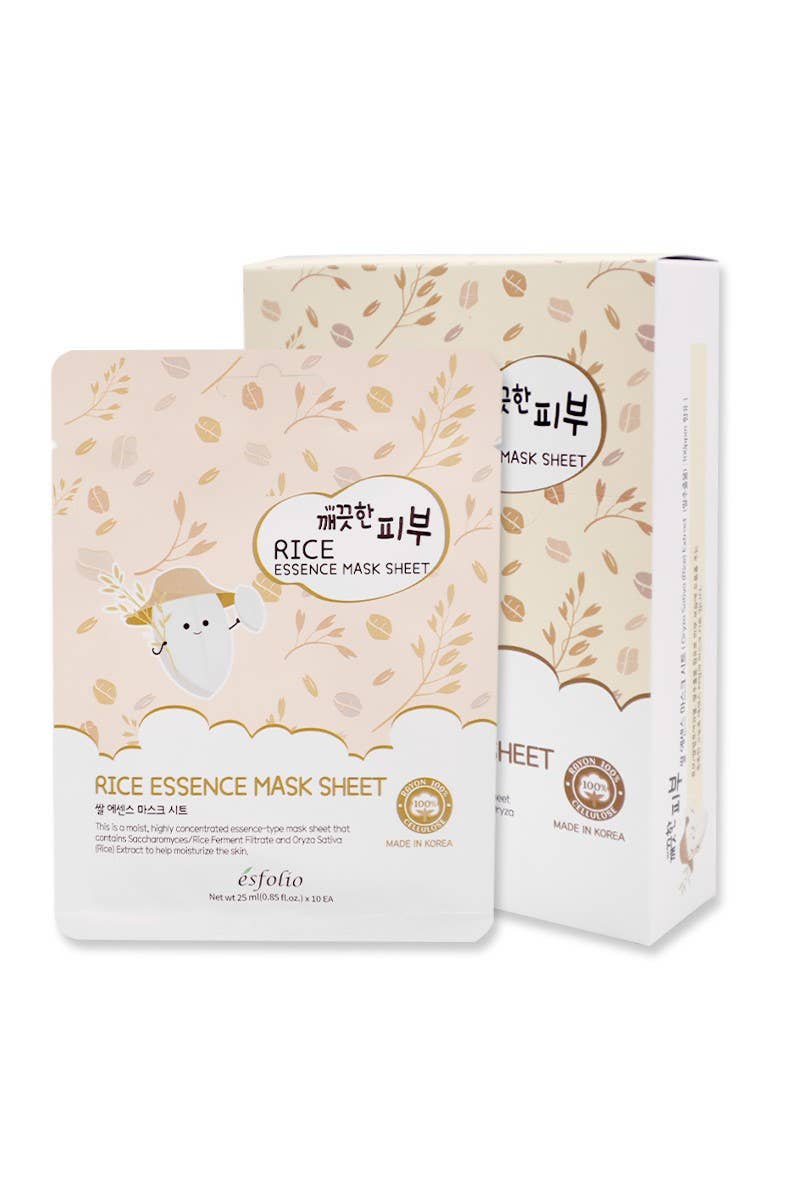 Esfolio ESMPPURIC Essence Mask Sheet Rice - 10pc