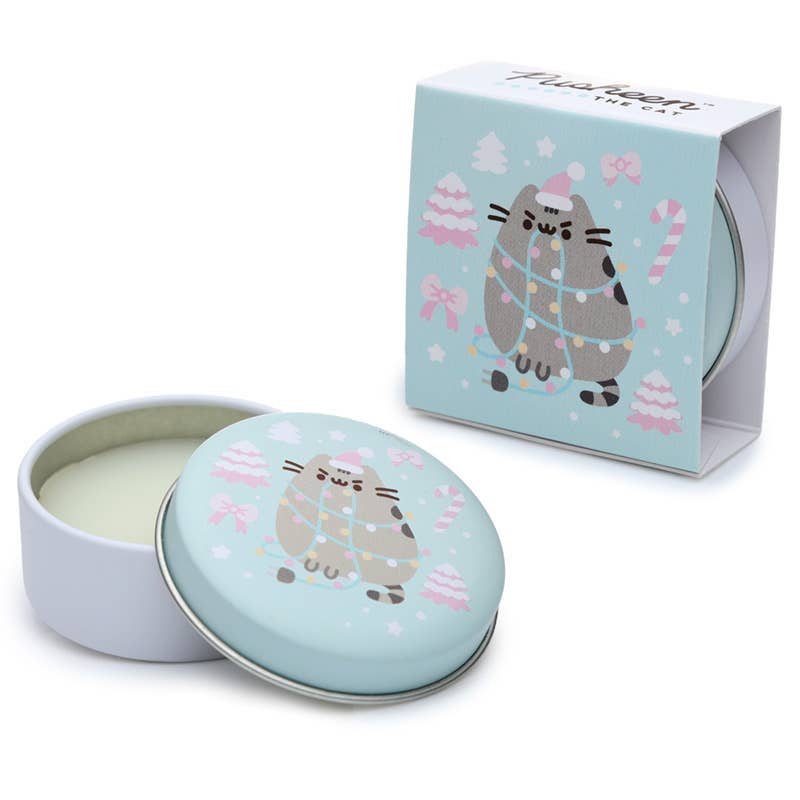 Pusheen Cat Christmas Lip Balm in a Tin