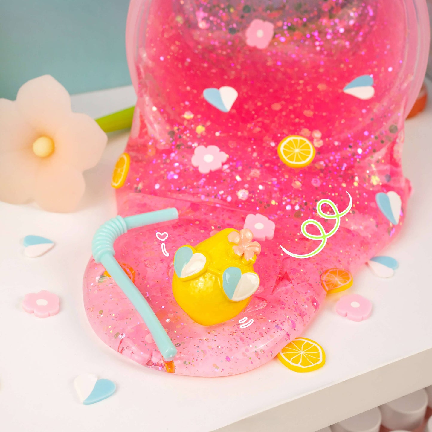 Kawaii Slime Co. Pink Lemonade Clear Slime